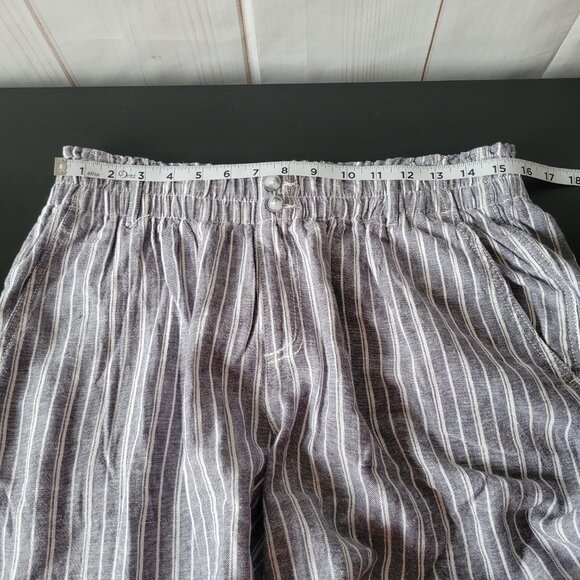 Briggs Linen Blend Women’s L Wide Leg Lounge Pants, Relaxed Pull-on, Like New - Picture 7 of 9